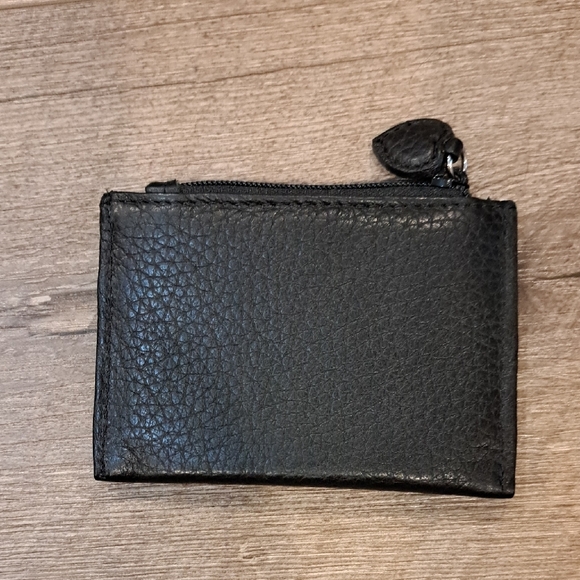 Brighton Black Leather Card Holder with Heart Accent - Picture 3 of 7